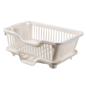 Escurridor de Plástico Cuadrado Tamaño L con Bandeja Antideslizante y Cesta de Drenaje para Almacenamiento en la Cocina - Product Image 2