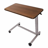 Pièces de lit d'hôpital réglables en hauteur Table surplombée Table de salle à manger de lit d'hôpital Tables médicales