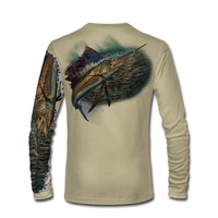 Chemises de pêche à manches longues personnalisées en polyester et élasthanne avec protection UV Dri-Fit
