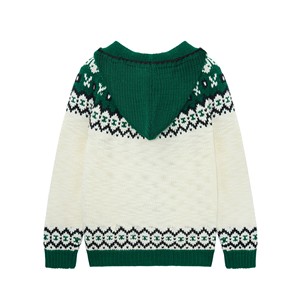 AiNear Großhandel Custom Logo Design Oem & Odm Langarm muster Norwegische hand gefertigte Frauen Kaschmir Strick pullover mit Kapuze - Product Image 6