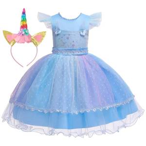 Robe de princesse licorne pour fille, robe bouffante en tulle pour enfants, idéale pour les fêtes d'anniversaire et le cosplay d'Halloween - Product Image 4
