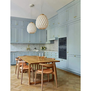 Vintage Farmhouse <strong>Style</strong> Wooden Kitchen Cabinets With Island Retro Kitchen Furniture Light Blue Traditional Craftsmanship Cabinet - Product Image 2