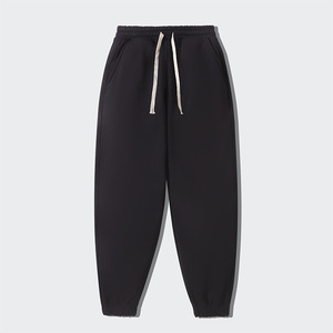 <span class=keywords><strong>Pantaloni</strong></span> sportivi in cotone pesante da <span class=keywords><strong>uomo</strong></span> <span class=keywords><strong>pantaloni</strong></span> sportivi alla moda Slim Fit con risvolto e <span class=keywords><strong>pantaloni</strong></span> da jogging dritti Casual con cerniera grigia - Product Image 6
