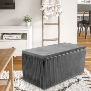 HStex — pied-de-pied en velours pour rangement, meuble moderne, <span class=keywords><strong>pouf</strong></span> pour grand coussin, pochette de <span class=keywords><strong>canapé</strong></span>, siège en velours - Product Image 1