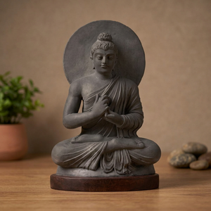 Estatua de Buda Predicante Hecha a Mano, Estilo de Arte Gandhara, Escultura Budista para Decoración del Hogar, Meditación y Decoración Espiritual - Product Image 3