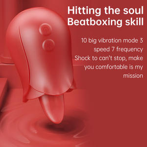 هزاز صغير بشكل وردة بـ10 سرعات قابل لإعادة الشحن عبر USB بدون مادة تزليق لتحفيز البظر والثدي والحلمات - Product Image 3