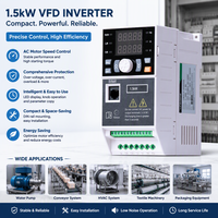 Petits convertisseurs VFD, variateurs de fréquence 1,5 kW AC 220V vers 380V monophasé vers triphasé, pour moteurs de compresseurs CNC