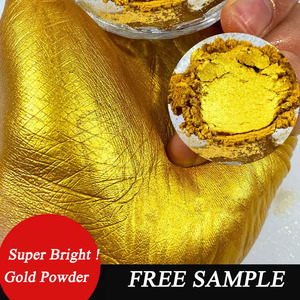 Hochglänzende 24K Goldpulver-Tinte für Kunststoff Keramik Buddha-Statue Blattgold-Imitation Perlenpulver Farbpigment - Product Image 3