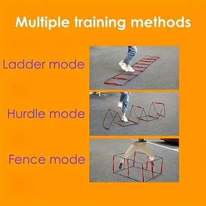 Échelle d'agilité 2 en 1 <span class=keywords><strong>pour</strong></span> l'entraînement au <span class=keywords><strong>football</strong></span>, échelle de saut, équipement de <span class=keywords><strong>football</strong></span> <span class=keywords><strong>pour</strong></span> la vitesse, la coordination et la technique de jeu au pied - Product Image 4