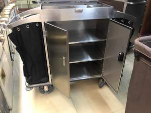 Carrito <span class=keywords><strong>de</strong></span> servicio <span class=keywords><strong>de</strong></span> habitación <span class=keywords><strong>de</strong></span> limpieza y hotel <span class=keywords><strong>de</strong></span> alta calidad <span class=keywords><strong>de</strong></span> gran capacidad para necesidades <span class=keywords><strong>de</strong></span> limpieza - Product Image 6