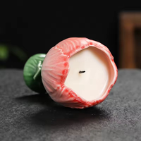 Porte-bougie en céramique en forme de tulipe, bougie parfumée longue durée et support, idéal pour offrir en cadeau, parfum d'intérieur