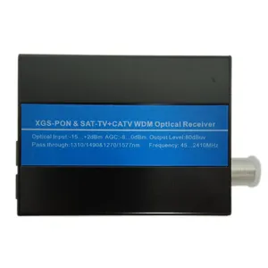 Récepteur optique 10G XGS-PON CATV actif mini type nœud WDM avec un Port RF Triplexer Minimode