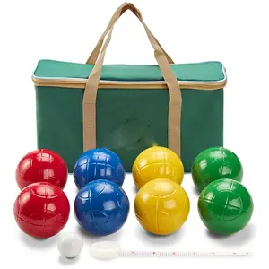 Bộ Bóng Bocce 90Mm, Trò Chơi Bocce Ngoài Trời Bật Lửa Cho Sân Sau/Bãi Cỏ/Bãi Biển-Bộ 8 Quả Bóng PE Mềm & 1 Quả Bóng Pallino & Nylon Mang C