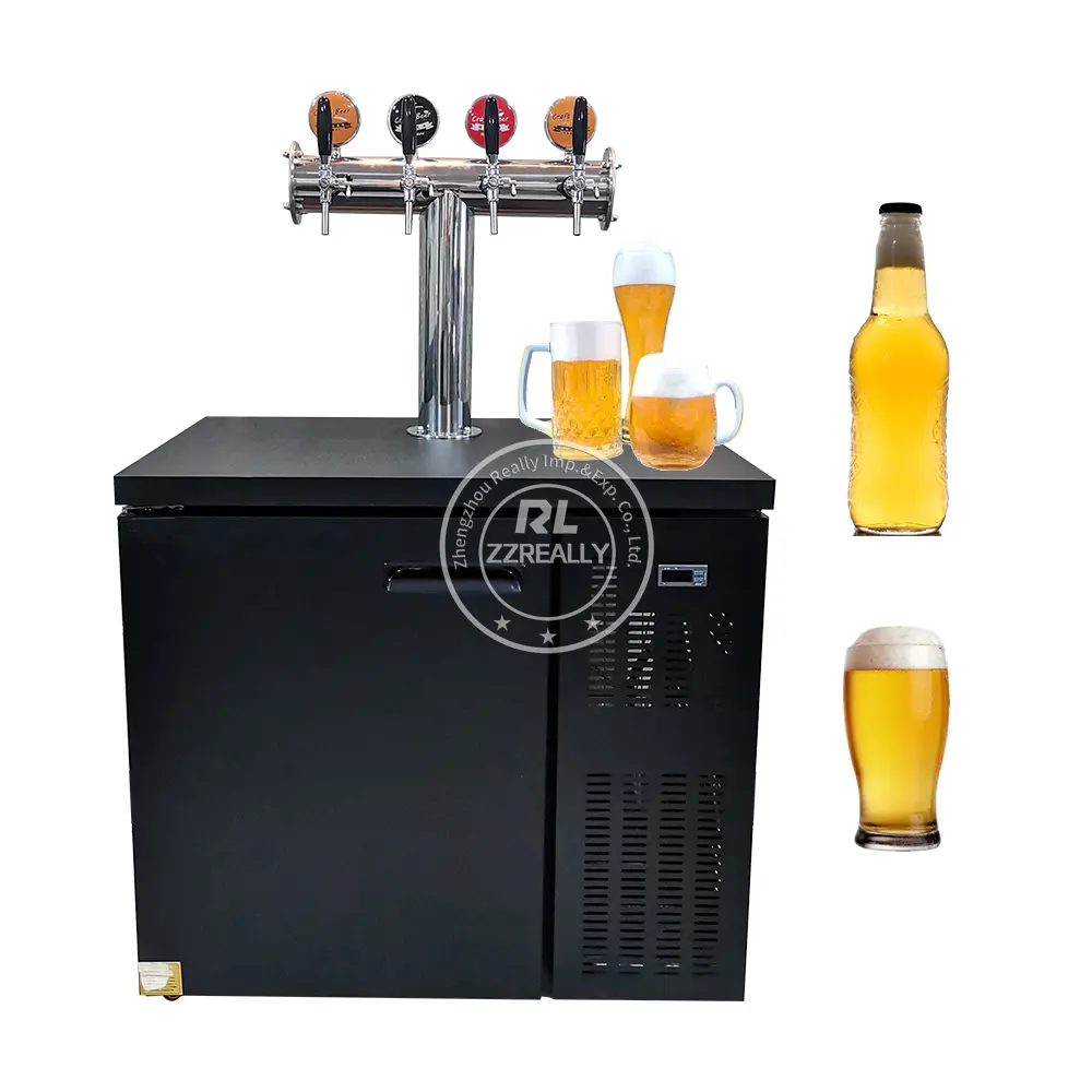2024 Black U Tower Stainless Steel 10 Tap Tower Beer Dispensing Equipment Draft Beer Tower Craft Beer Dispenser