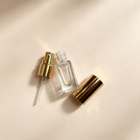 Botol Semprot Parfum Mini 3ml/5ml/10ml/20ml Kosong Isi Ulang Persegi Panjang Kaca Parfum Travel Portabel Botol Sampel Wewangian