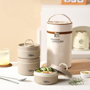 Portable Insulated Food <b>Lunch</b> Container <b>Set</b> with Thermal <b>Lunch</b> Box 3 Separate Stackable <b>Lunch</b> Container for Adult Kids - Product Image 2