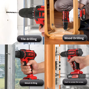 Taladro <span class=keywords><strong>Atornillador</strong></span> Inalámbrico de Alta Calidad de <span class=keywords><strong>18</strong></span> Voltios, Grado Profesional, Recargable, Velocidad Variable, Mandril sin Llave de 3/8'' - Product Image 5