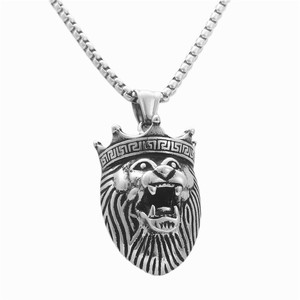 Collar con Colgante de León en Acero Inoxidable, Estilo Punk Retro, Amuleto de Regalo para Hombre - Product Image 5