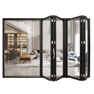 Estilo moderno Diseño libre Rotura térmica 5 años <span class=keywords><strong>de</strong></span> garantía Uso <span class=keywords><strong>de</strong></span> alto aislamiento Puerta plegable a prueba <span class=keywords><strong>de</strong></span> huracanes Puerta plegable <span class=keywords><strong>de</strong></span> aluminio Bi - Product Image 5