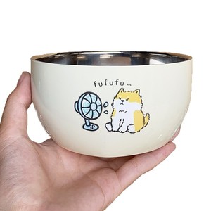 Juego de tazones de acero inoxidable con diseño de dibujos animados, doble capa, aislados, para niños y adultos, aptos para microondas - Product Image 5