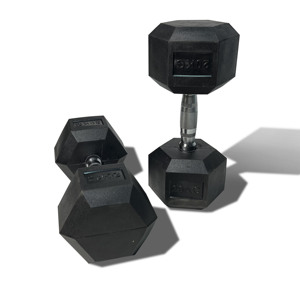 Haltères en caoutchouc fixe noir, équipement de gymnastique, 20 kg, hexagone, en <span class=keywords><strong>fonte</strong></span>, 2.5 - Product Image 2