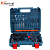 KEYARUIQI) Perceuse électrique sans fil au lithium QH-8625, capacité du mandrin 10 mm, kit 2 batteries et 1 chargeur