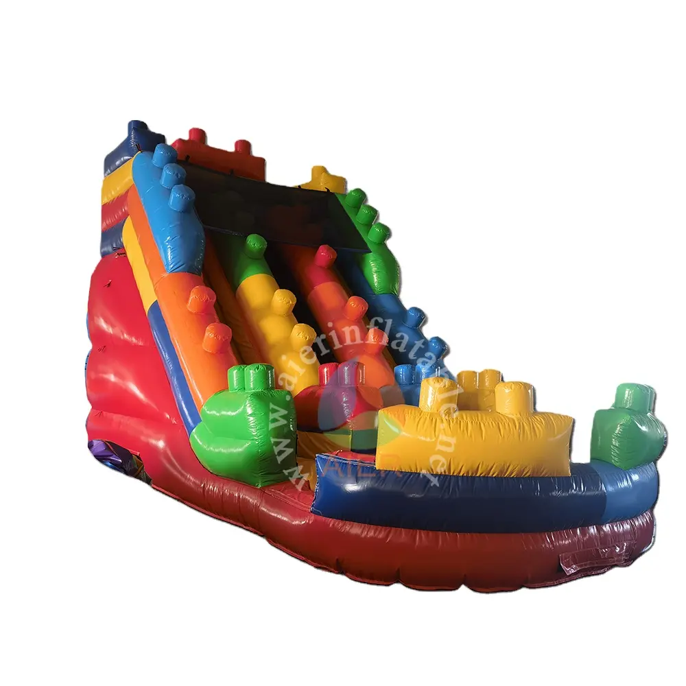Toy slide hot-selling square double slide inflatable trampoline slide combination bounce house custom sales
