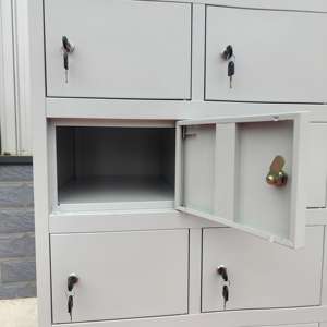 Armoire de rangement multi-portes <span class=keywords><strong>en</strong></span> acier Factory30 avec pieds, pour salle de sport, école, personnel et bureau - Product Image 5