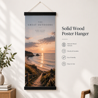 Gantungan Poster Kayu Oak Solid Premium Bingkai Seni Dinding Magnetik Ukuran Kustom untuk Poster, Cetakan, dan Kanvas Produsen OEM ODM