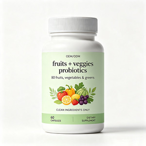 Capsules de fruits et légumes OEM/ODM enrichies en probiotiques pour le bien-être digestif, l'équilibre de la flore intestinale et le soutien immunitaire – Complément alimentaire - Product Image 1