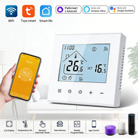 Termostato con Pantalla Táctil Wifi, Programable Semanalmente, para Calefacción por Suelo Radiante Eléctrico Hidrónico y Sistema de Caldera Central, Kit para Hogar y Hotel