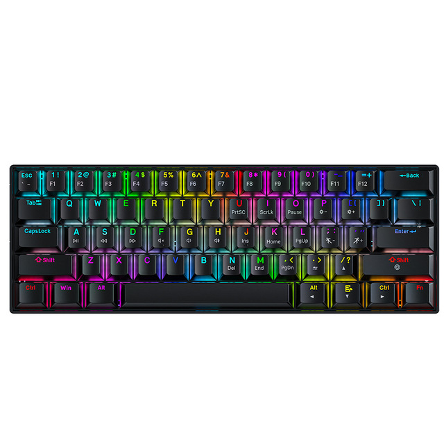 Triple Mode 60% Layout Mechanical Gaming Keyboard 61 Keys BT 5.0 2.4G Wireless Type-C Wired RGB Backlit for PC Mac Laptop Gamer