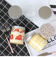 Pot à miel NYC en PET, pot à épices, pot à crème, 4 oz, petites boîtes à gâteaux, pots en plastique pour beurre, pâte, 130 ml