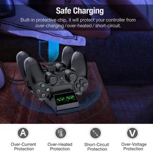 Зарядная док-станция для контроллера <span class=keywords><strong>PS4</strong></span>, зарядная док-станция с 2 микро-USB-разъемами, двойная зарядная док-станция для Playstation 4, <span class=keywords><strong>PS4</strong></span> Slim - Product Image 2