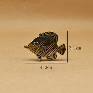 1Pc Đồng Thau Giả Cổ Mềm Cá Tilapia Vàng Cá Rồng Mini Hình Tượng Để Trang Trí Nhà Trà Thú Cưng Đồng Bán Buôn Thủ Công Mỹ Nghệ - Product Image 2