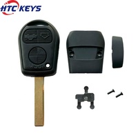 Coque de clé télécommande à 3 boutons avec lame HU92R à 2 pistes pour clé de voiture BMW ancienne