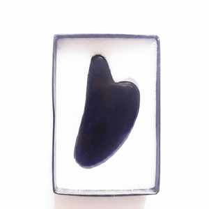 Crystal Jade Black Agate Box Religious <b>Mascot</b> Guasha Tool Semi-Precious Stone Heart-Shaped Handmade Facial Massager Love Healing - Product Image 2