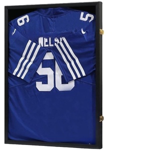 Caja <span class=keywords><strong>de</strong></span> sombra <span class=keywords><strong>de</strong></span> marco <span class=keywords><strong>de</strong></span> vitrina <span class=keywords><strong>de</strong></span> Jersey <span class=keywords><strong>de</strong></span> madera con protección Uv y percha béisbol baloncesto fútbol deporte camisa - Product Image 1