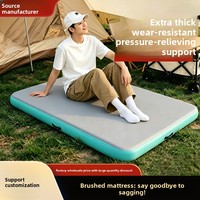 Matelas pneumatique portable en PVC avec texture brossée, imperméable et flottant pour voiture, SUV, camping et voyage