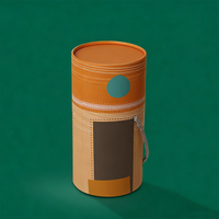 Boîte ronde personnalisée en carton brun américain pour cigares, avec alphabet de marque, pour comptoir de vente au détail