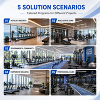 Paket Peralatan Gym Komersial Lengkap untuk Klub 300m², Mesin Olahraga Profesional, Solusi Gym Satu Atap