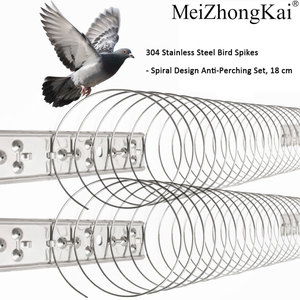 304 Stainless Steel <strong>Bird</strong> Spikes - Spiral Design Anti-Perching Set, 18 cm - Product Image 1
