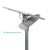 Meilleures lampes solaires LED tout-en-un de haute qualité pour éclairage extérieur de rue, 4000LM