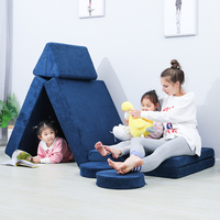 Modernes PU-Schaum Kinder-Sofabett mit Weichen Kissen 2 Dreieckskissen für Schlafzimmer Wohnzimmer & Schulgebrauch (Anpassbare Farben)