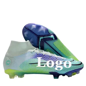 Yüksek kalite özelleştirilmiş Mens yüksek çizmeler Cleats örme su geçirmez futbol futbol ayakkabısı Superfly 8 Elite açık futbol ayakkabısı