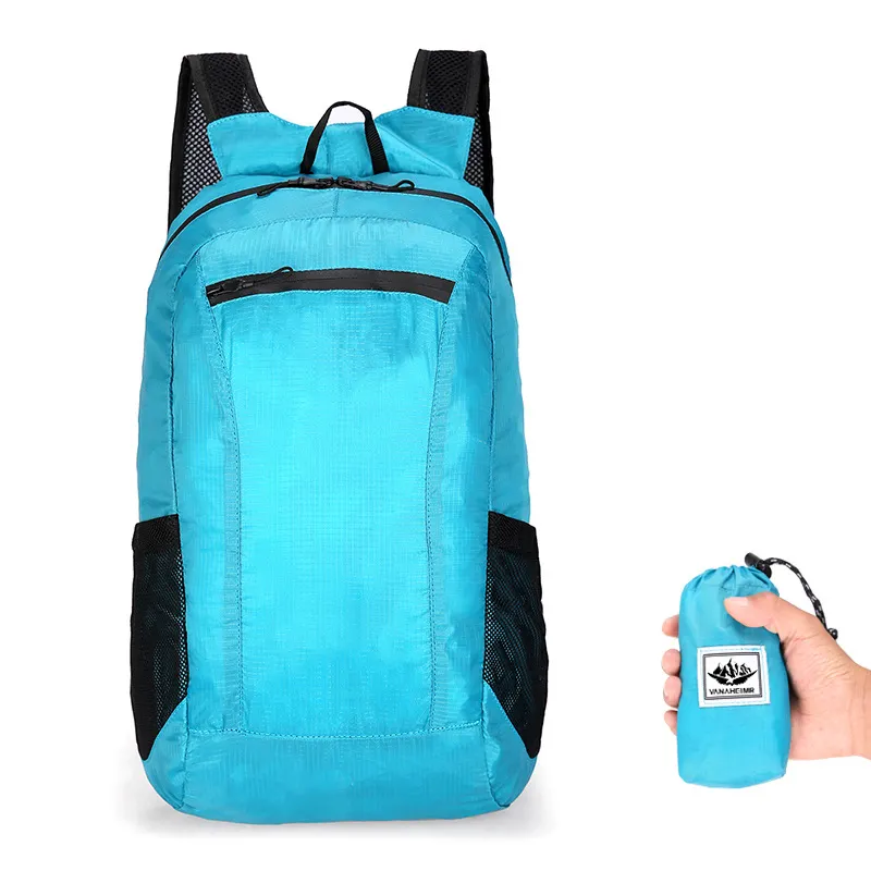 Customized Waterproof Climbing Outdoor Hiking Sports Large Backpack Bag Ultra Light Foldable Travel Backpack