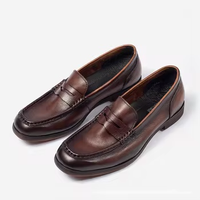 Personnalisation d'usine, personnalisation du logo, OEM, ODM, mocassins pour hommes de qualité supérieure, faits à la main, dessus en cuir de vache, doublure en peau de porc, semelle extérieure en caoutchouc