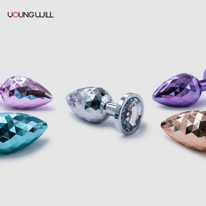 Geometrik Elmas Tasarımlı Metal Anal Plug Yetişkinler İçin Unisex Seks Oyuncakları Düz Yüzeyli Paslanmaz Çelik Anal Plug - Product Image 4