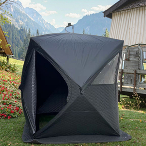 <span class=keywords><strong>Tente</strong></span> de sauna portable d'extérieur Warmfire, une chambre, en tissu Oxford imperméable, triple couche, pour 6 personnes, toutes saisons, camping, chasse, glace - Product Image 2