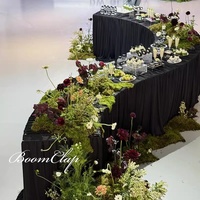 Table de mariage élégante table de buffet de dessert en métal gâteau en forme de S et pergola avec une capacité de charge élevée